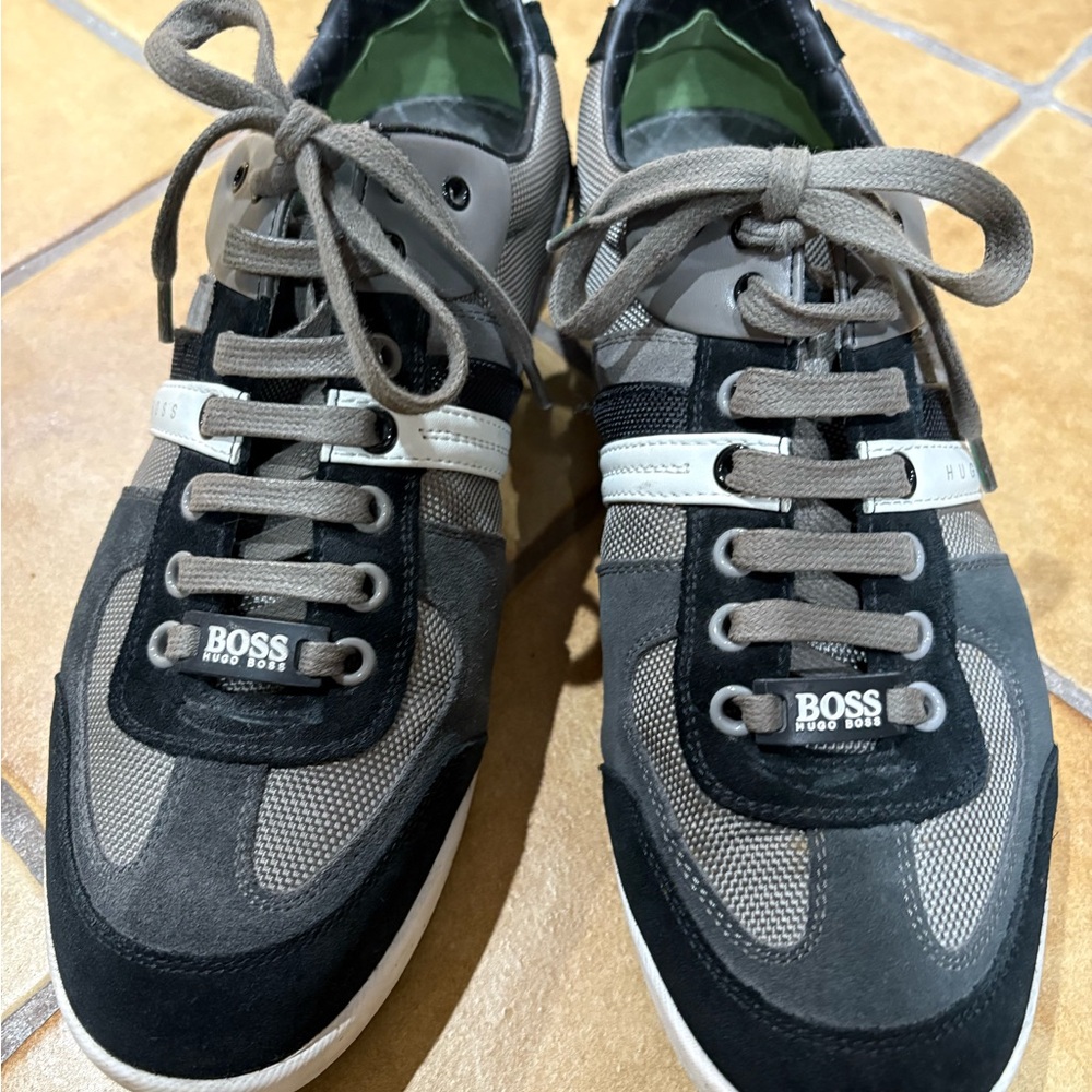 BOSS Men's Gray Sneakers